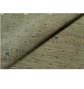 Tapis Gabbeh en laine vert sauge fait main, design tribal minimaliste, grand tapis de sol, décoration d'intérieur confortable pour le salon - Product Image 1