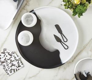 Plateau en résine de grande taille, aspect très luxueux, 2026, plateau de service pour restaurant, hôtel, maison, assiettes en terre pour les fêtes - Product Image 2