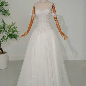 Vestido de Novia Elegante Vintage de Encaje SWEETHEART para Mujer, Corte en A, Largo hasta el Suelo, Verano, Tallas Grandes, Personalizable, Nuevo - Product Image 1