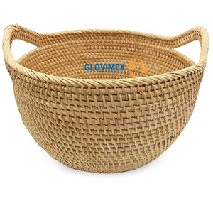 ตะกร้าหวายไม้ไผ่สำหรับใส่ผ้าซักรีดตะกร้าตกแต่งบ้านสานด้วยมือทนทาน - Product Image 1