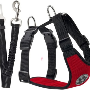 Chaleco <span class=keywords><strong>de</strong></span> arnés <span class=keywords><strong>de</strong></span> asiento <span class=keywords><strong>de</strong></span> perro con hebilla ajustable <span class=keywords><strong>de</strong></span> <span class=keywords><strong>seguridad</strong></span> con cinturón <span class=keywords><strong>de</strong></span> nailon resistente <span class=keywords><strong>para</strong></span> automóviles - Product Image 2
