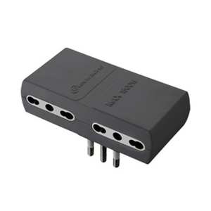 Adattatore Piatto 16A-4 Prese Bipasso Nero Figura.12 - Product Image 1