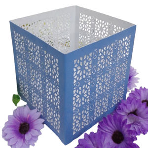 Pot de bougie de couleur rose de support votif rond en métal décoratif de fête pour la décoration intérieure et extérieure faite à la main en vrac - Product Image 5