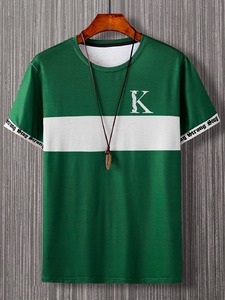 T-shirts respirants surdimensionnés pour hommes de haute qualité Tissu tricoté en coton polyester personnalisable à bas prix - Product Image 2