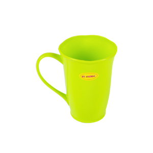 Taza de Plástico PP de 440 ml Libre de BPA, Borde Ondulado Alto, Reutilizable, Apta para Lavavajillas, Ecológica, con Asa Lateral, para Comedor Escolar y Familia - Product Image 1