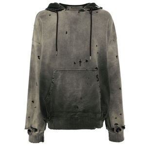 Sudadera con capucha desgastada transpirable de secado rápido para hombre, 100% algodón, ligera, Impresión de logotipo personalizado para invierno, servicio OEM disponible - Product Image 1