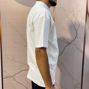 เสื้อยืดแนวสตรีทโอเวอร์ไซส์สำหรับผู้ชายเสื้อยืด100% ไหล่ตกผ้าคอตตอนหนาสำหรับ250gsm ขนาดพลัสไซส์สำหรับผู้ชาย - Product Image 2