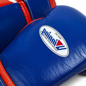 Guantes de Boxeo MMA de Cuero de Diseño OEM, Impermeables, Absorbentes de Humedad, Ligeros, Color Naranja y Azul, con Cierre de Velcro en la Muñeca - Product Image 3