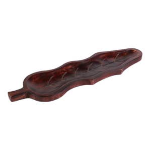 Meilleure vente fait à la main en bois brun foncé Dessert collations biscuits feuille plateau de service hôtel Ware et Resorts vaisselle Restaurant - Product Image 1