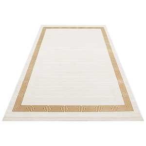 Tapis d'intérieur Netline Home Depot Cream Modern Mazzini 1482, 60% viscose, 40% acrylique, anti-peluchage, facile à nettoyer, durable, 80x150 cm - Product Image 1