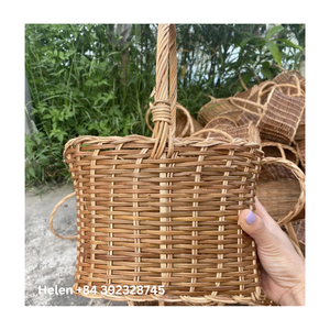 PANIER ROND EN GROS DE QUALITÉ SUPÉRIEURE PANIER DE FRUITS ET DE FLEURS DE STOCKAGE À TISSER À LA MAIN POUR L'AFFICHAGE FABRIQUÉ AU VIETNAM - Product Image 2