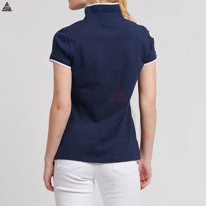 เสื้อลำลองสีพื้นสำหรับผู้หญิงสำหรับใส่100% เสื้อคอตตอนพิมพ์โลโก้ได้ตามต้องการ - Product Image 2