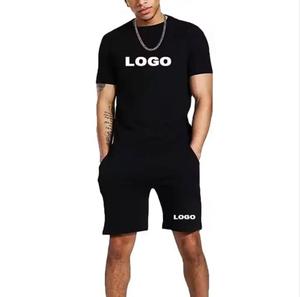 100% Cotton Sun faded Summer 2 pcs Oversized <b>TShirt</b> Training Men Shorts Sweat Suit Summer set Clothing shorts set - Product Image 1