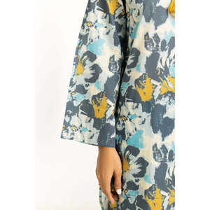 ชุดลำลอง IUSTTS-1155 สำหรับฤดูใบไม้ผลิ/ฤดูร้อน แขนสามส่วน พิมพ์ลายบนผ้าเครป เหมาะสำหรับใส่ไปเที่ยวสวน - Product Image 3