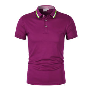 Logo personnalisé 2025 T-shirts polo pour hommes 240g Chemises de golf en coton et polyester Motif solide personnalisable - Product Image 4