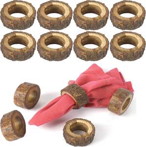 Anillo de Servilleta de Madera Contemporáneo de Fabricación OEM para Comedor Moderno que Ofrece Estilo y Funcionalidad Equilibrados - Product Image 3