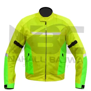 2023 mais recente projetado moto racing amarelo cordura motocicleta jaqueta com proteções aprovadas ce à prova d' água.