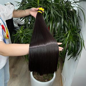 Producto de alta calidad, extensiones de cabello humano virgen a granel, estilos rectos naturales, cabello crudo vietnamita - Product Image 6