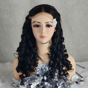 Bouncy Curly <b>Wig</b> Human Hair Pre Plucked 26 Inch 180% Density 5x5 Closure Hd Lace Natural Color <b>Glueless</b> <b>Wig</b> - Product Image 1