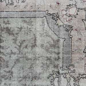 Alfombra Turca de 4.7x7.8 pies, Alfombra Ikat Gris de Lana - Product Image 4