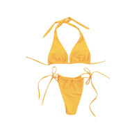 2025 à la mode femmes couleur unie 2 pièces Bikini ensemble DTF DTG écran impression numérique maillots de bain maillots de bain chaud Sexy porter