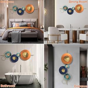 Escultura de círculo naranja moderna de alta exigencia, arte colgante de pared geométrico para dormitorio, sala de estar, la mejor idea para regalos de Bautismo - Product Image 3