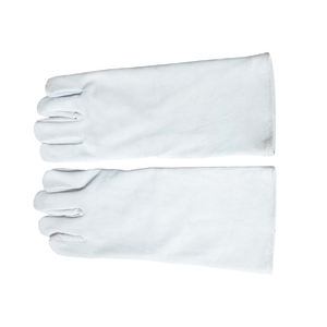 Gants de soudage rouges de haute qualité en gros, gants de soudage résistants à la chaleur, longs gants en cuir pour soudeurs, pour hommes - Product Image 6