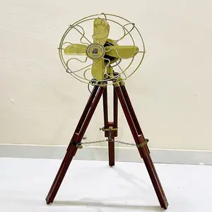 Antique Brass Floor Fan Made For Royal Navy London Design Antique Indoor Standing Floor Fan Tripod Stand Home Decor