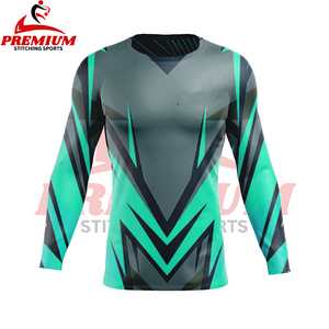 Camiseta de Compresión de Manga Larga para Hombre, Personalizada de Alta Calidad, Ropa Deportiva OEM, Sublimación, UPF50+, Secado Rápido, Camiseta de Entrenamiento - Product Image 4