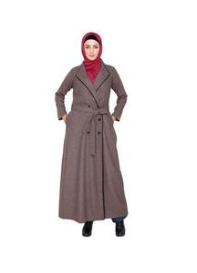 Manteau moderne et décontracté de style olive et noir Abaya Dubaï dernière collection de vêtements modestes islamiques longue longueur pour les musulmans - Product Image 5