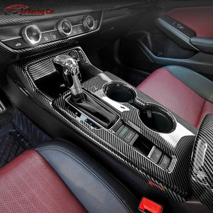 ABS Carbon Look kit interni per auto con controllo centrale portabicchieri adesivo per <span class=keywords><strong>Honda</strong></span> <span class=keywords><strong>Civic</strong></span> 11th Gen f1 FL1 RS 2022-2025 - Product Image 2