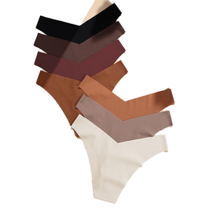 Lingerie sexy pour femmes, lingerie sexy, sous-vêtements sexy, vente en gros, culottes sans couture à taille basse en forme de V, strings respirants à taille basse en nylon - Product Image 3