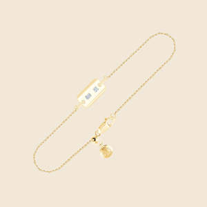 Pulsera Discreta de Diamantes Esmeralda con Diamante Cultivado en Laboratorio de Corte Esmeralda de 0.16 Quilates F-VS en Oro Sólido de 14K para Bodas y Fiestas - Product Image 1