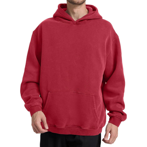 Sudadera con Capucha Personalizada con Logotipo, Lavado Ácido, para Hombre, 100% Algodón, Tejido de Punto, Felpa Cepillada, 350GSM, Sudadera Holgada de Invierno - Product Image 2
