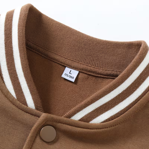 Veste de baseball en laine mélangée de style streetwear personnalisée avec des lettres brodées tendance pour la saison hivernale Fabricant de vestes - Product Image 5