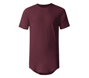 Wholesale Custom Logo Longline T-<b>Shirt</b> Oversized Curved Hem <b>Extended</b> Length Streetwear - Product Image 4