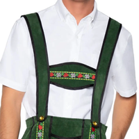 Venta al por mayor personalizado elegante bávaro Lederhosen traje hombres tradicional alemán Oktoberfest Trachten desgaste Vestidos cortos TV inspirado
