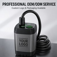 Kit de douche portable d'extérieur - Pompe de douche de camping rechargeable avec affichage numérique, douchette haute pression pour la randonnée