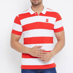 เสื้อยืดโปโลลำลองผู้ชายสีพื้นแขนสั้นผ้าถักขนาดพลัสไซส์ปรับแต่งได้สำหรับฤดูร้อน - Product Image 1