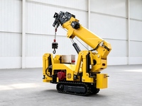 Mini-grue araignée sur chenilles CASDE 1 tonne, moteur Kubota, alimentation essence/électrique, hauteur de levage 5,7 m, télécommande, pour intérieur