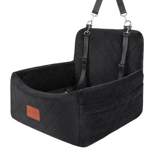 OEM portatile Tartan Design Pet Booster <span class=keywords><strong>sedile</strong></span> uovo Memory Foam con cinture di sicurezza tasche di stoccaggio in poliestere viaggio sicuro letto per animali - Product Image 5