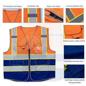 Latest Design Online Sale Safety Vest Durable Material with Customizable Logo Water-<b>Proof</b> New Arrival Safety Wear - Product Image 2