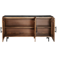 Mangohouten Rosa 145 cm Dressoir Buffet en bois massif pour chambre à coucher salon et cave à vin meubles de maison