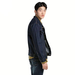 Chaqueta Vaquera para Hombre, Estilo Nuevo de Invierno, Algodón, Azul, Casual, Ajustada, de Alta Calidad, para Uso Diario - Product Image 3