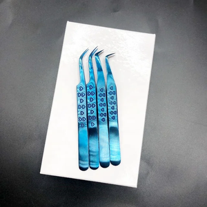 Pinzas para pestañas postizas Oro Rosa Oro DHL Personalizado Western Fedex Maquillaje personalizado Acero - Product Image 6