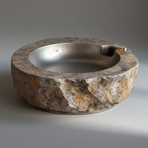 Cendrier en laiton antique de concepteur avec la finition polie et la conception décorative d'artisanat pour les maisons modernes élégantes - Product Image 1