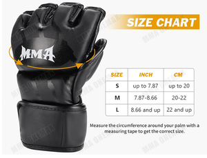 ถุงมือครึ่งนิ้วหนังวัวแท้ mma ถุงมือต่อสู้ - Product Image 4