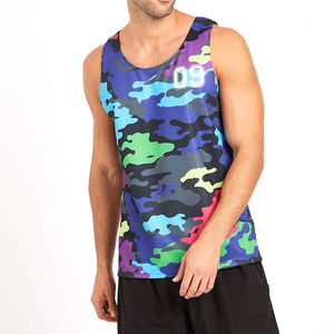 Camiseta sin mangas de alta demanda para hombre, para culturismo, gimnasio, verano, sublimación, licra/poliéster, de secado rápido - Product Image 1