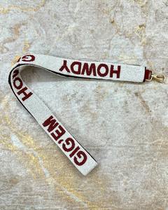 Customized Handmade Nickel Plated Embossed Fashion <b>Accessories</b> Shoulder Bag Strap Replaceable Feature College <b>Game</b> Day Back - Product Image 1