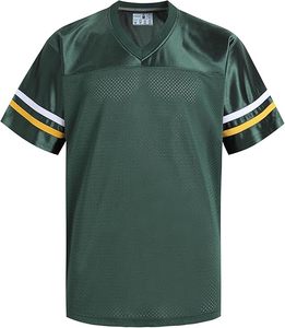 Maillots de football américain, de rugby et de soccer personnalisables, manches courtes, respirants, 100% polyester, séchage rapide, techniques, brodés - Product Image 1
